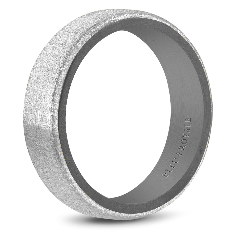 Bleu Royale Wedding Band 6.00mm 18k/Tantalum