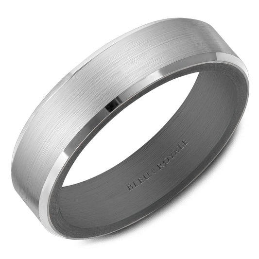 Bleu Royale Wedding Band 6.00mm Platinum 950/Tantalum