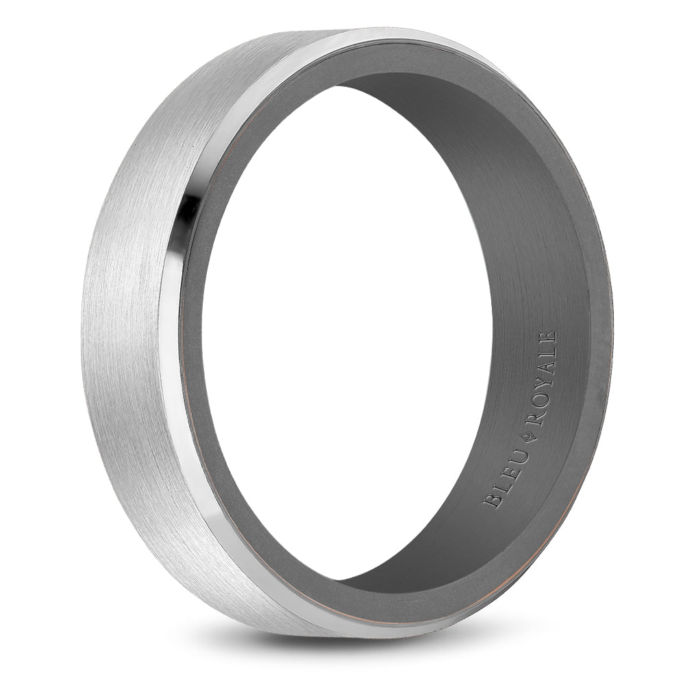 Bleu Royale Wedding Band 6.00mm Platinum 950/Tantalum