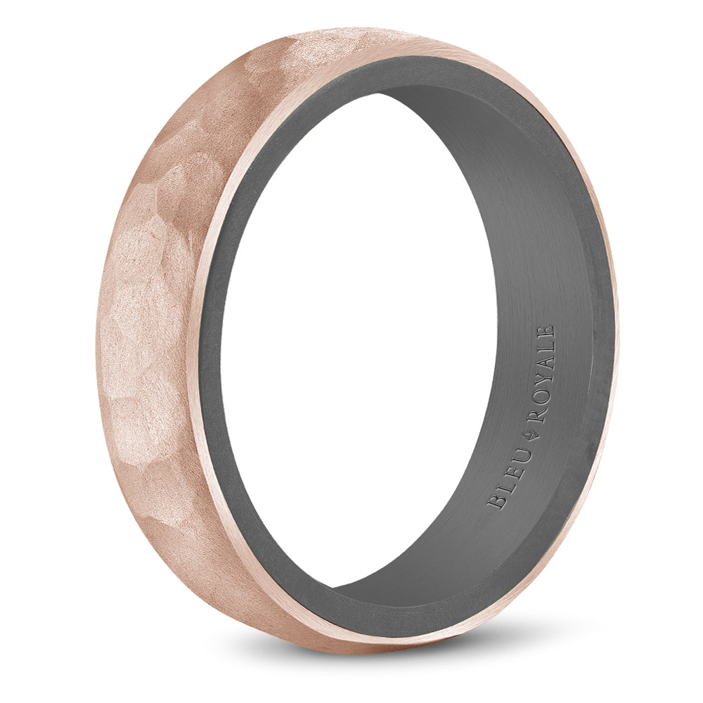Bleu Royale Wedding Band 5.00mm 14k/Tantalum
