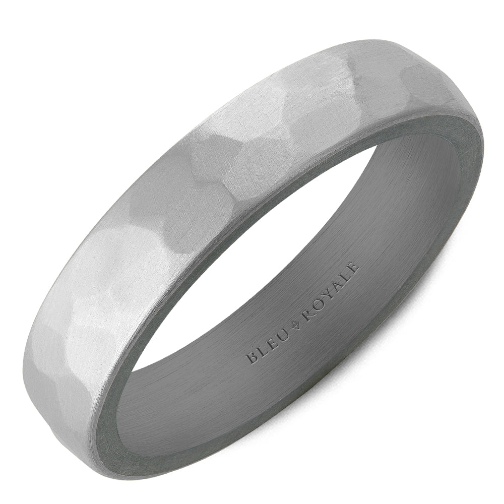 Bleu Royale Wedding Band 5.00mm 18k/Tantalum