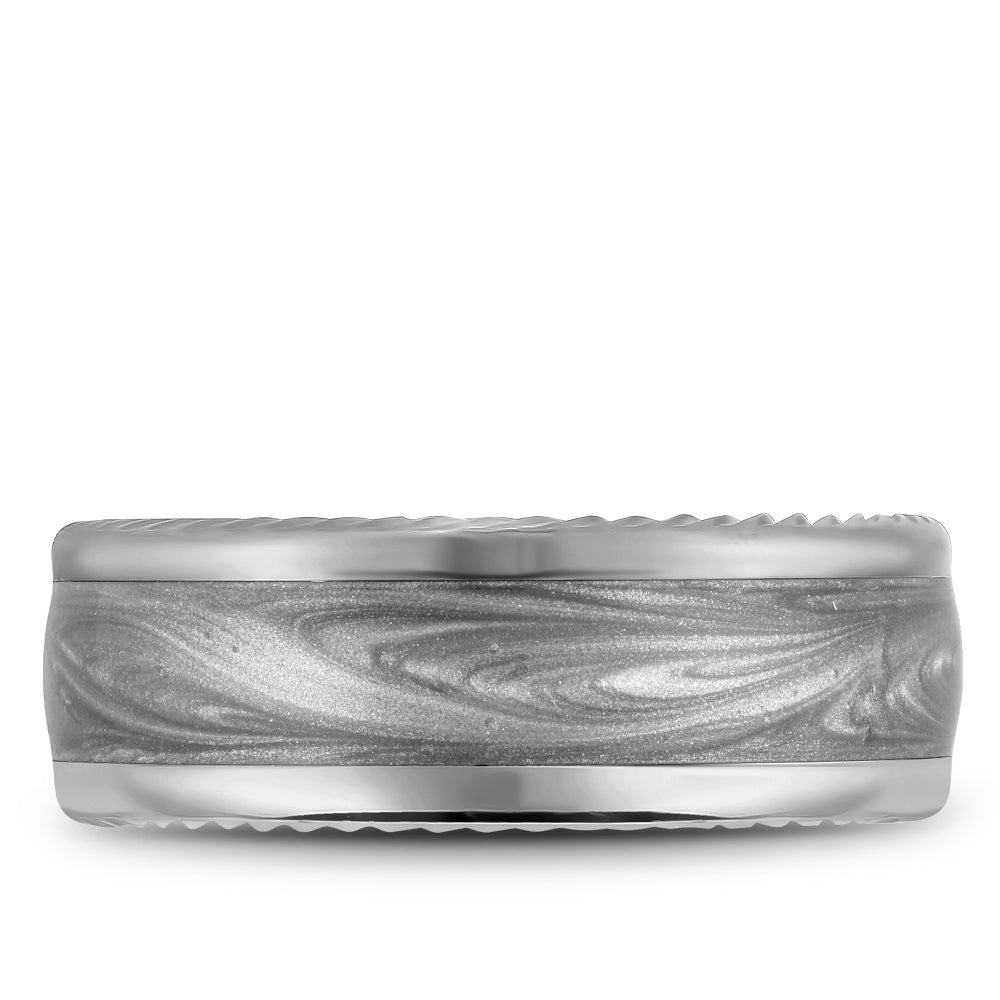 Bleu Royale Distinct Wedding Band 7.50mm White 18k Gold