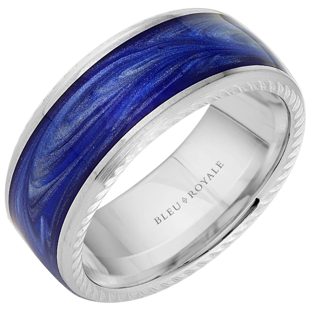 Bleu Royale Distinct Wedding Band 9.50mm Platinum