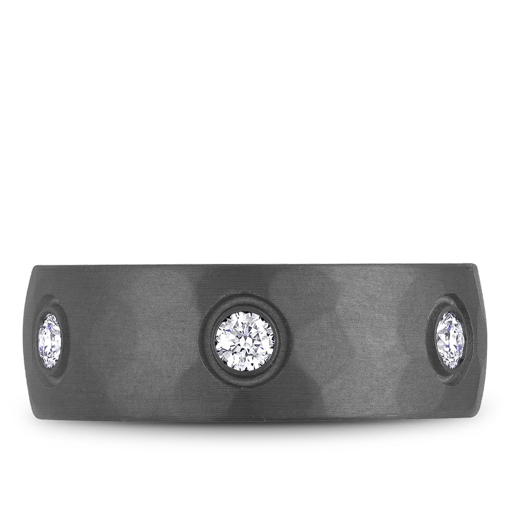 Bleu Royale Wedding Band 8.00mm 18k/Tantalum