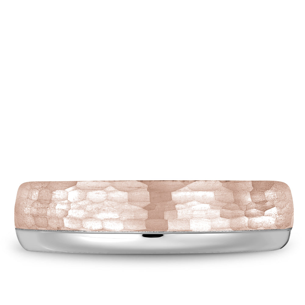 Bleu Royale Legacy Wedding Band 6.00mm Rose and White 18k Gold