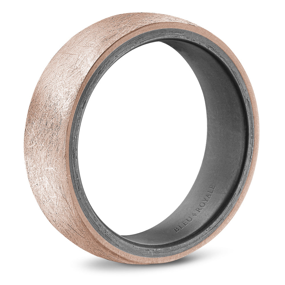 Bleu Royale Wedding Band 8.00mm 18k/Tantalum
