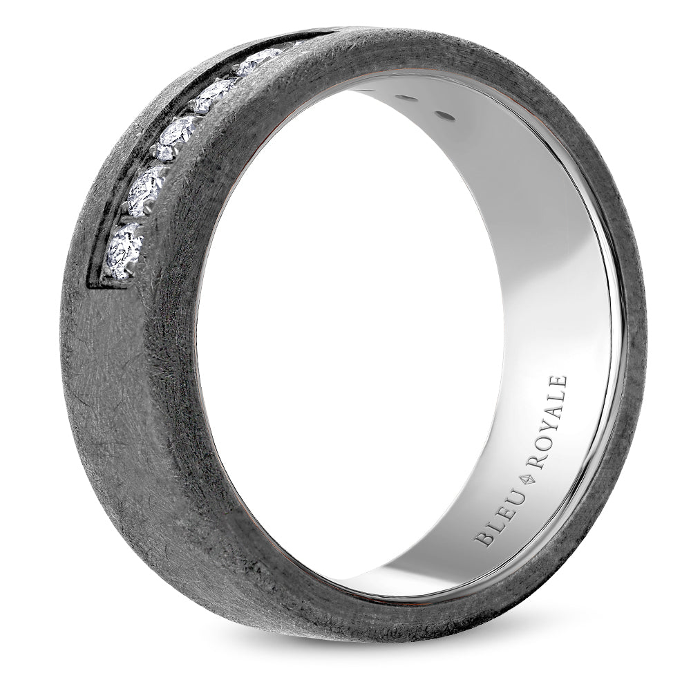 Bleu Royale Wedding Band 8.00mm Platinum 950/Tantalum