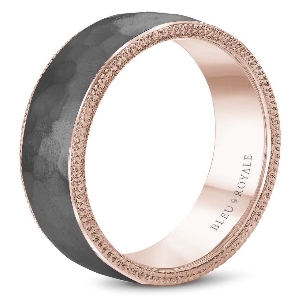 Bleu Royale Wedding Band 7.50mm 18k/Tantalum
