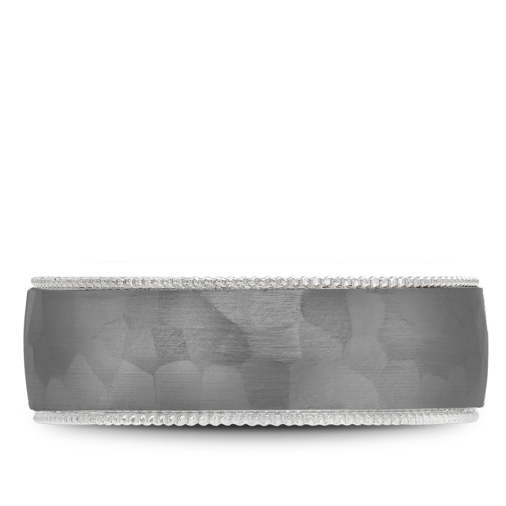 Bleu Royale Wedding Band 7.50mm 14k/Tantalum