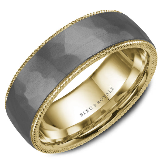 Bleu Royale Wedding Band 7.50mm 18k/Tantalum