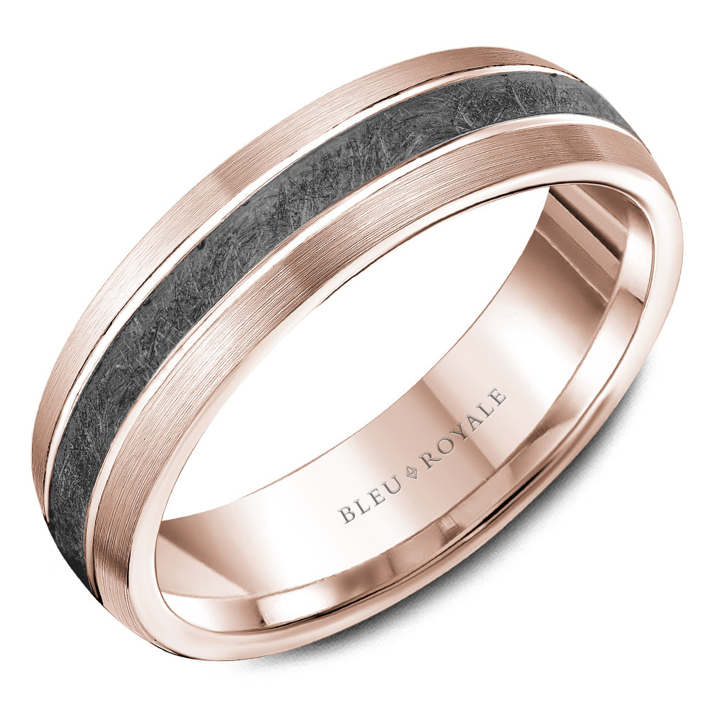 Bleu Royale Wedding Band 6.00mm 18k/Tantalum
