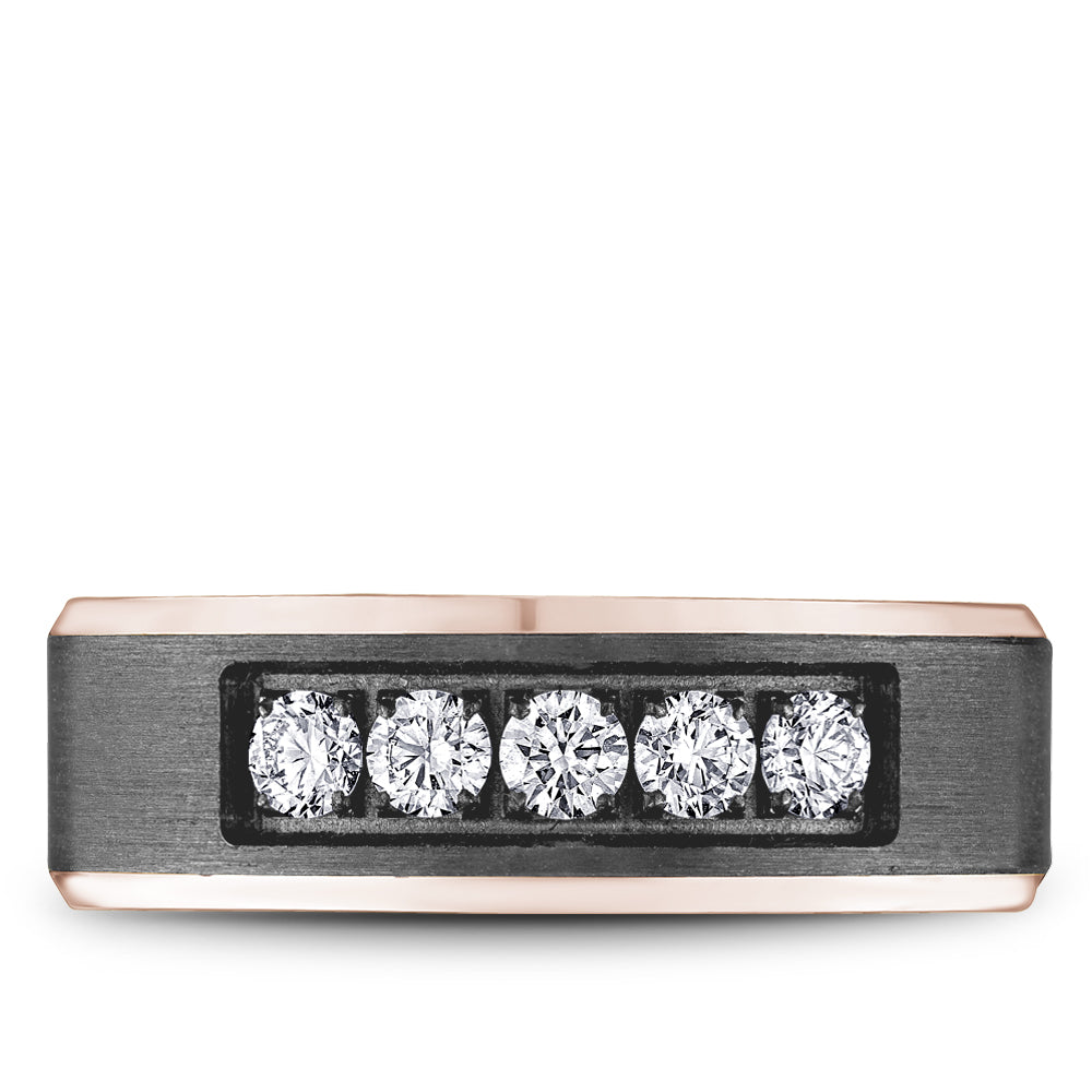 Bleu Royale Wedding Band 7.50mm 18k/Tantalum