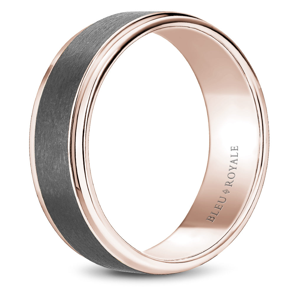 Bleu Royale Wedding Band 7.50mm 18k/Tantalum