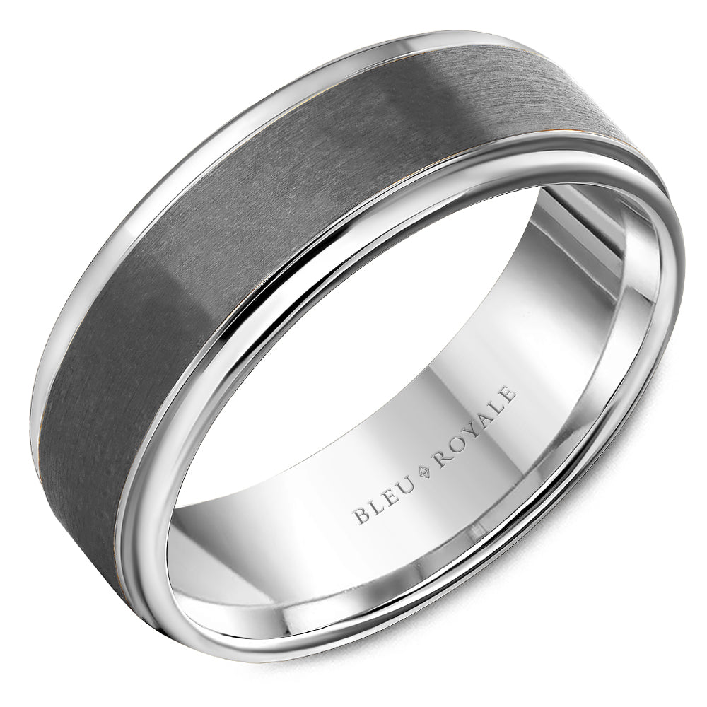 Bleu Royale Wedding Band 7.50mm Platinum 950/ Tantalum