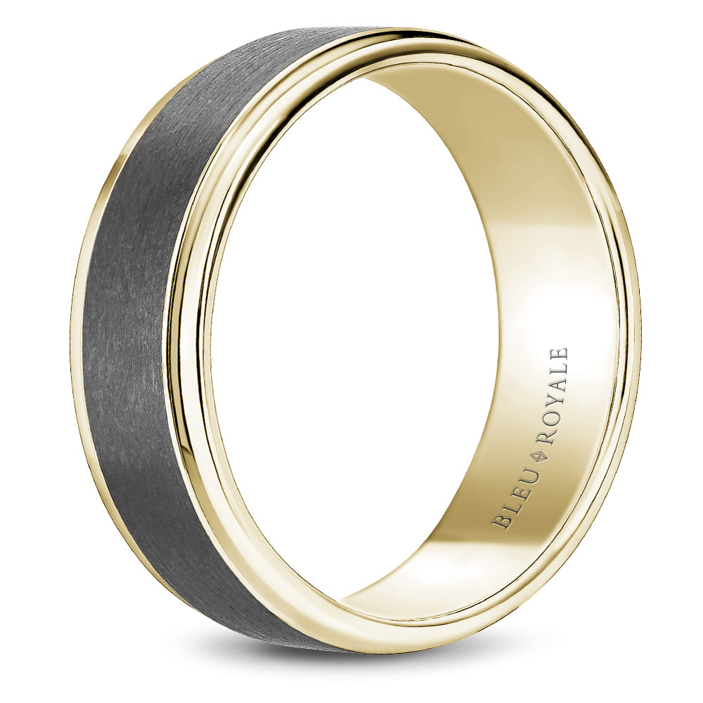 Bleu Royale Wedding Band 7.50mm 18k/Tantalum