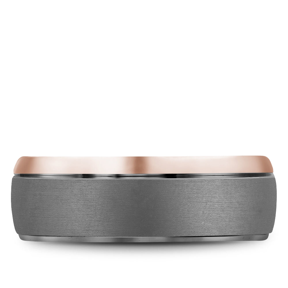 Bleu Royale Wedding Band 7.50mm 14k/Tantalum