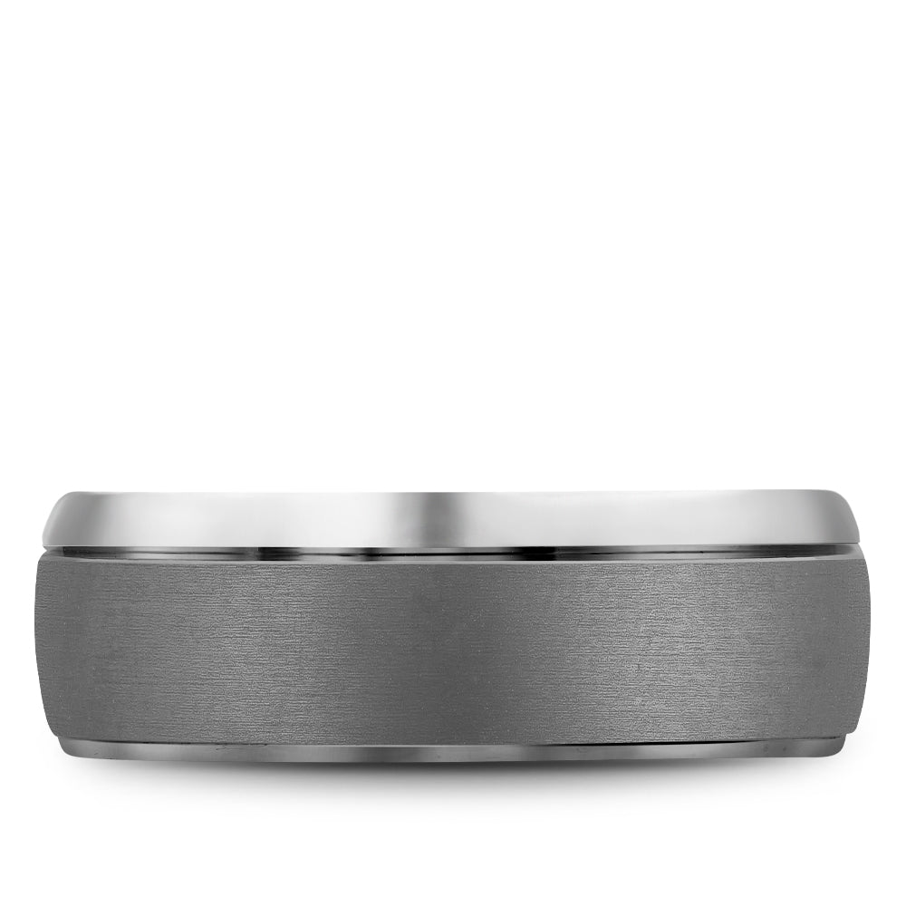 Bleu Royale Wedding Band 7.50mm 14k/Tantalum