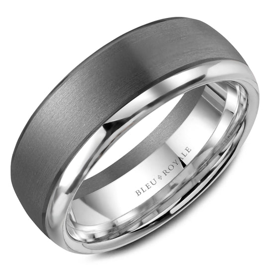 Bleu Royale Wedding Band 7.50mm Platinum 950/ Tantalum