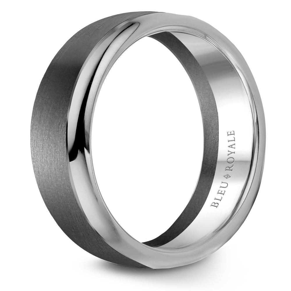 Bleu Royale Wedding Band 7.50mm Platinum 950/ Tantalum
