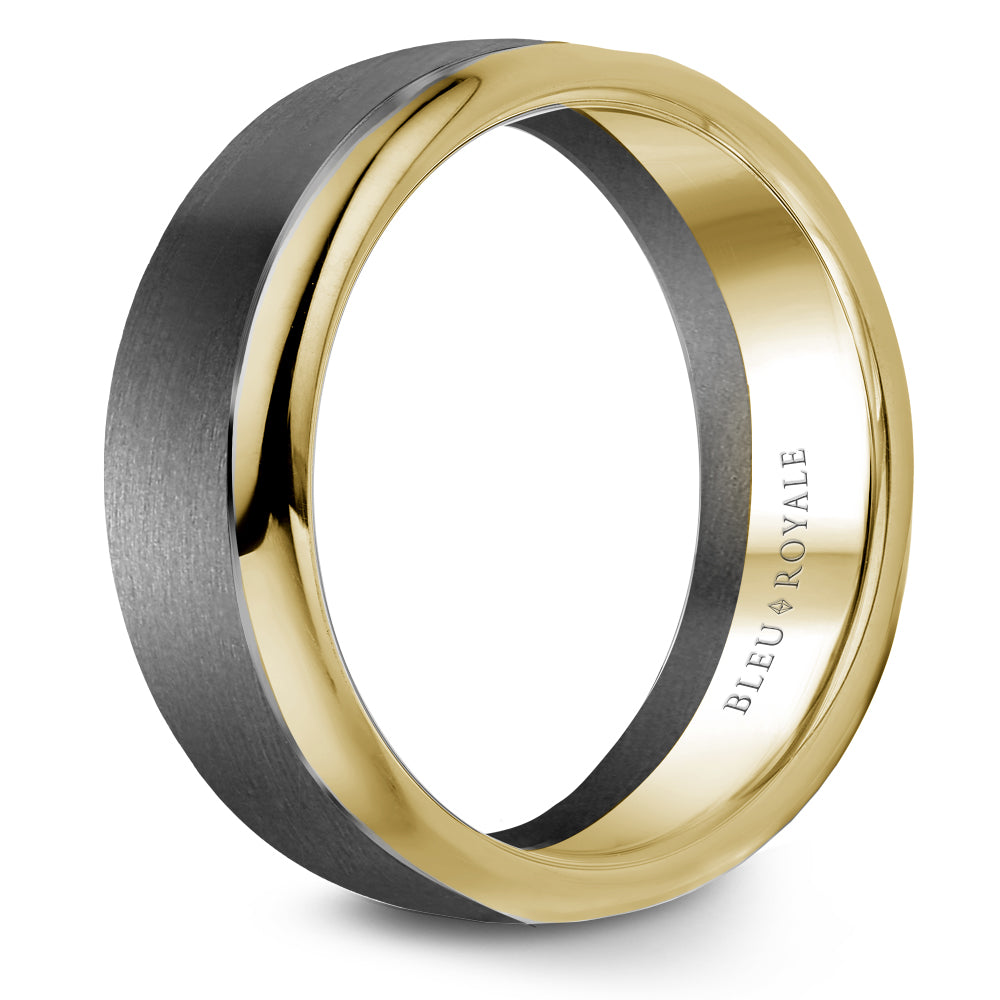 Bleu Royale Wedding Band 7.50mm 18k/Tantalum