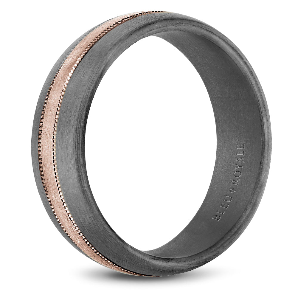 Bleu Royale Wedding Band 7.00mm 18k/Tantalum