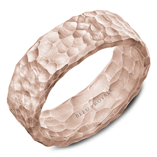 Bleu Royale Distinct Wedding Band 8.00mm Rose 18k Gold