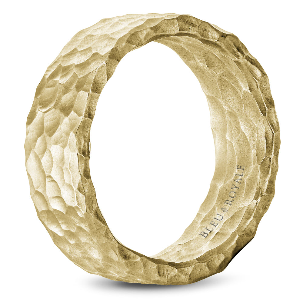 Bleu Royale Distinct Wedding Band 8.00mm Yellow 18k Gold