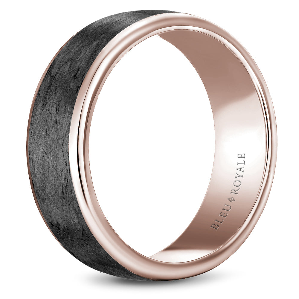 Bleu Royale Distinct Wedding Band 7.50mm 18k & Forged Carbon Fiber
