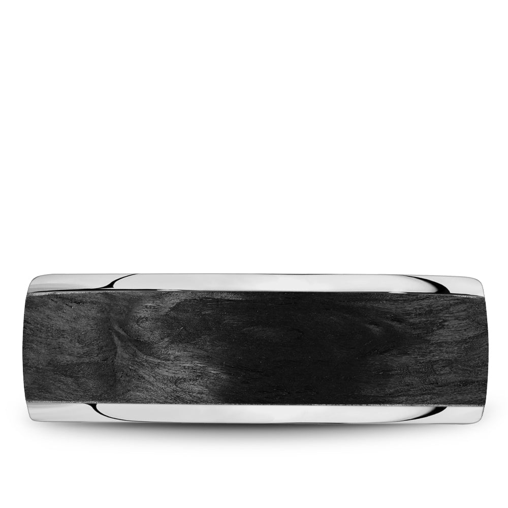 Bleu Royale Distinct Wedding Band 7.50mm 14k & Forged Carbon Fiber