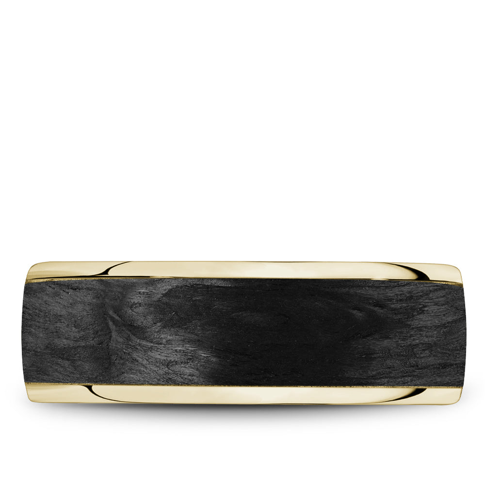 Bleu Royale Distinct Wedding Band 7.50mm 14k & Forged Carbon Fiber