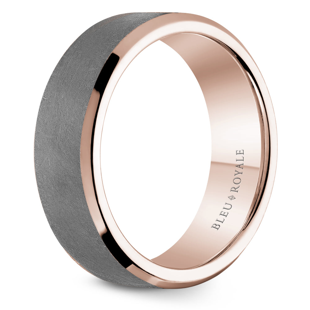 Bleu Royale Wedding Band 7.50mm 14k/Tantalum