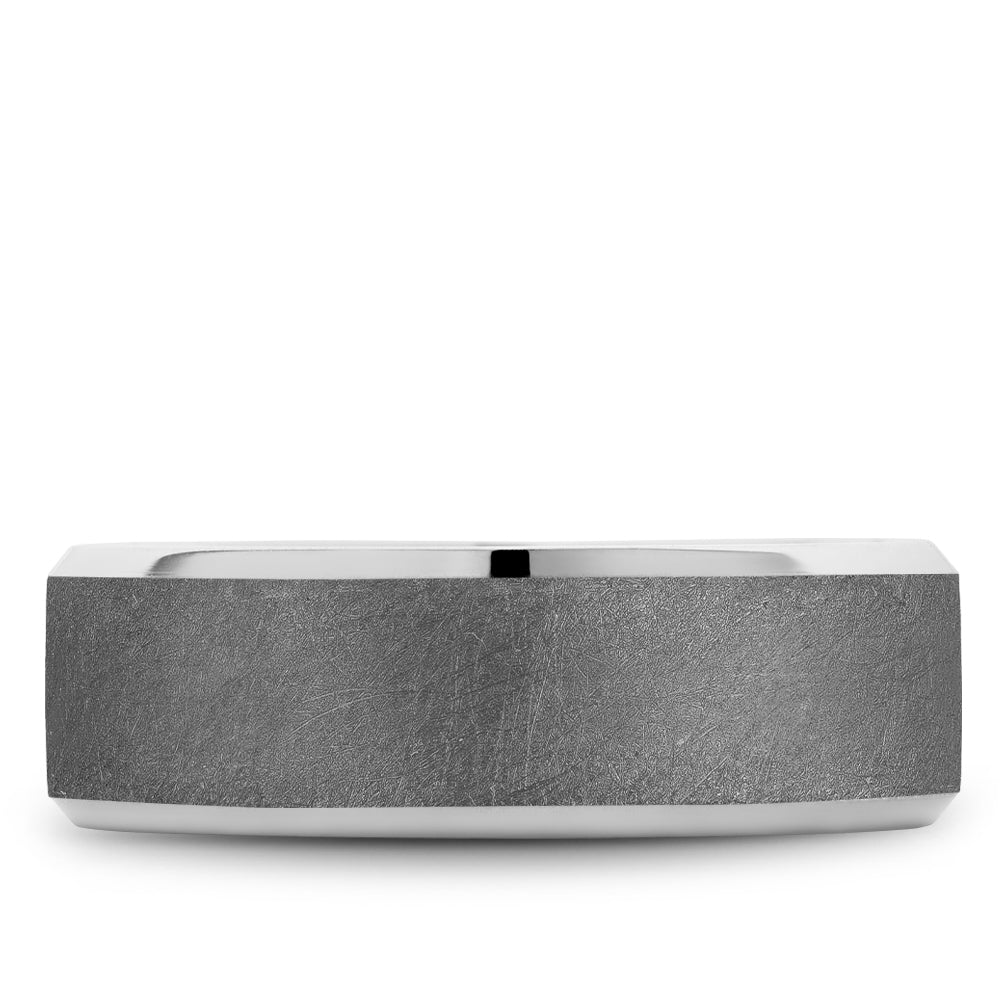 Bleu Royale Wedding Band 7.50mm 14k/Tantalum