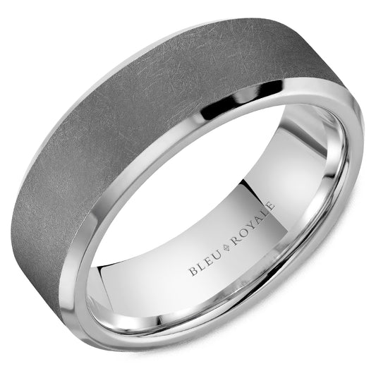 Bleu Royale Wedding Band 7.50mm Platinum 950/ Tantalum