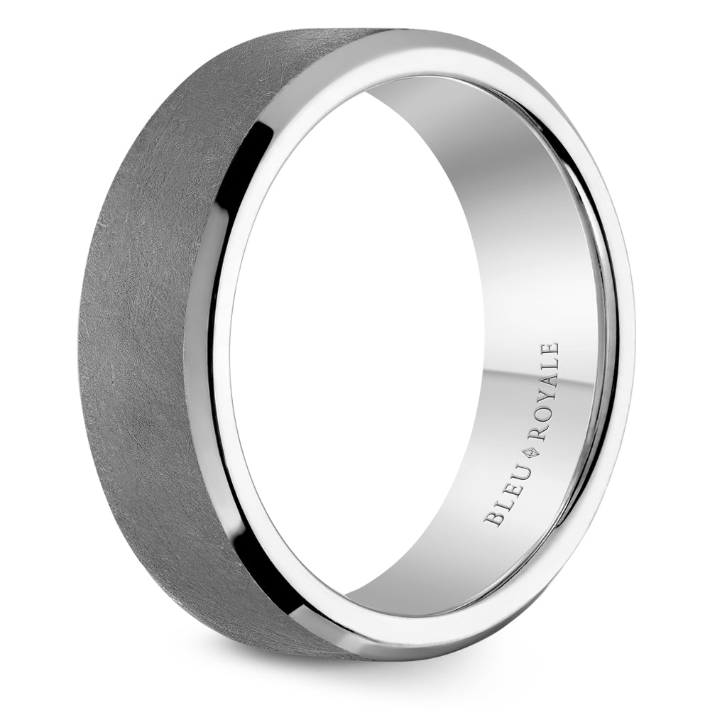 Bleu Royale Wedding Band 7.50mm 18k/Tantalum