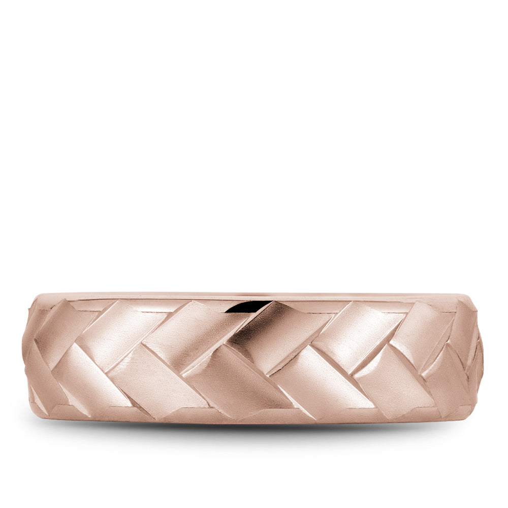 Bleu Royale Legacy Wedding Band 6.50mm Rose 14k Gold