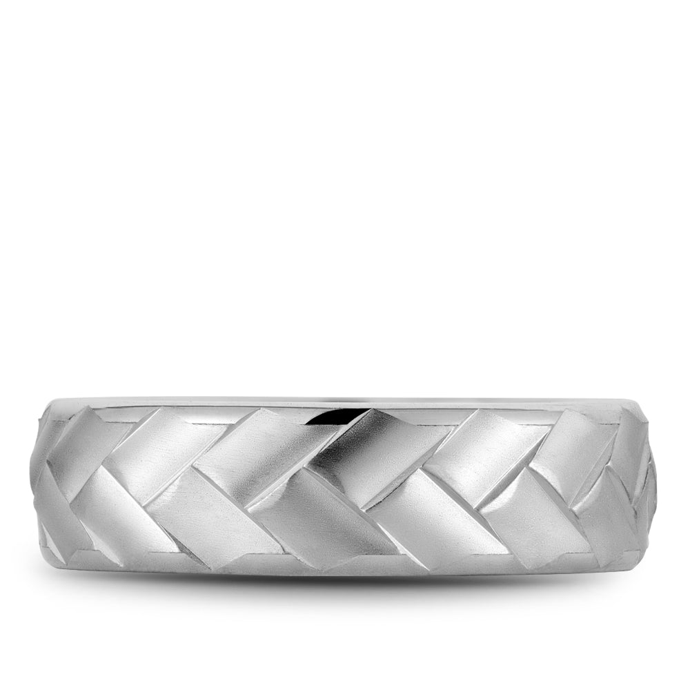Bleu Royale Legacy Wedding Band 6.50mm White 18k Gold