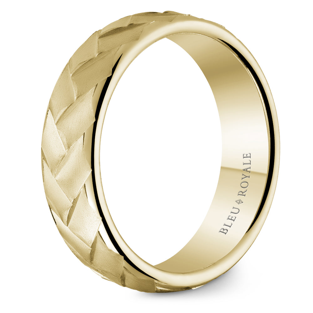 Bleu Royale Legacy Wedding Band 6.50mm Yellow 14k Gold