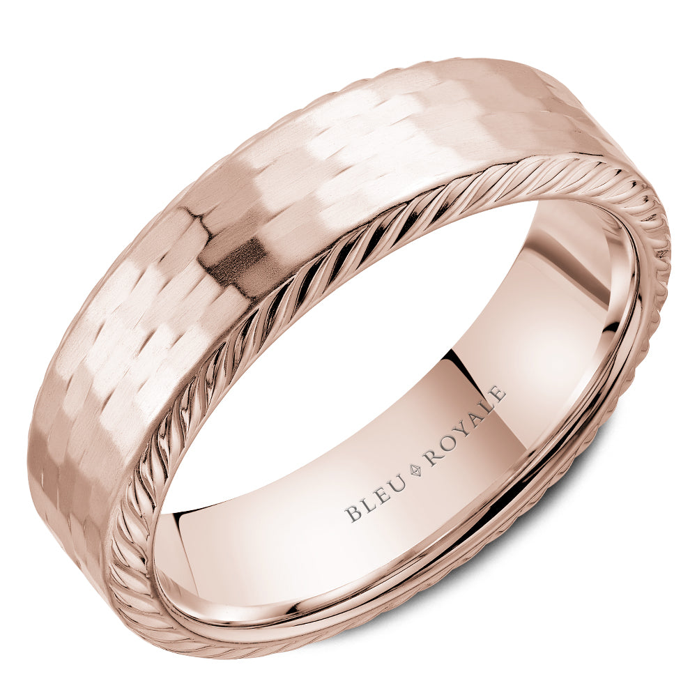 Bleu Royale Legacy Wedding Band 6.50mm Rose 14k Gold
