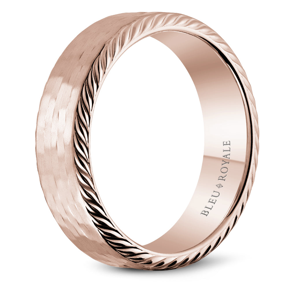 Bleu Royale Legacy Wedding Band 6.50mm Rose 14k Gold
