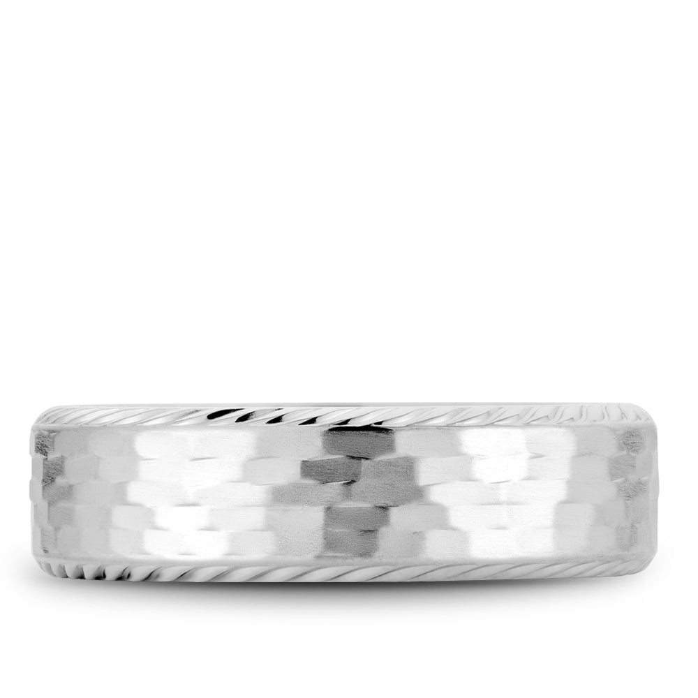 Bleu Royale Legacy Wedding Band 6.50mm White 14k Gold