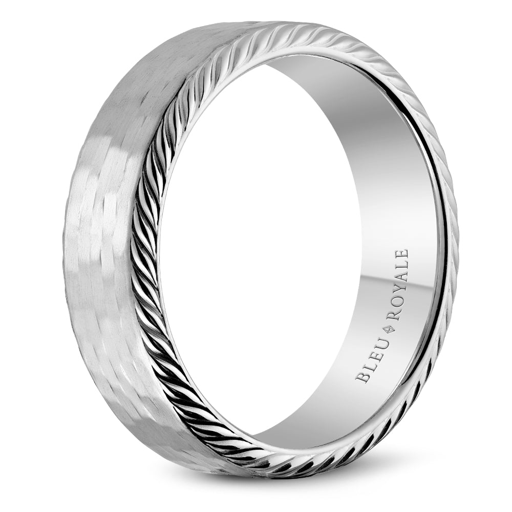 Bleu Royale Legacy Wedding Band 6.50mm White 18k Gold