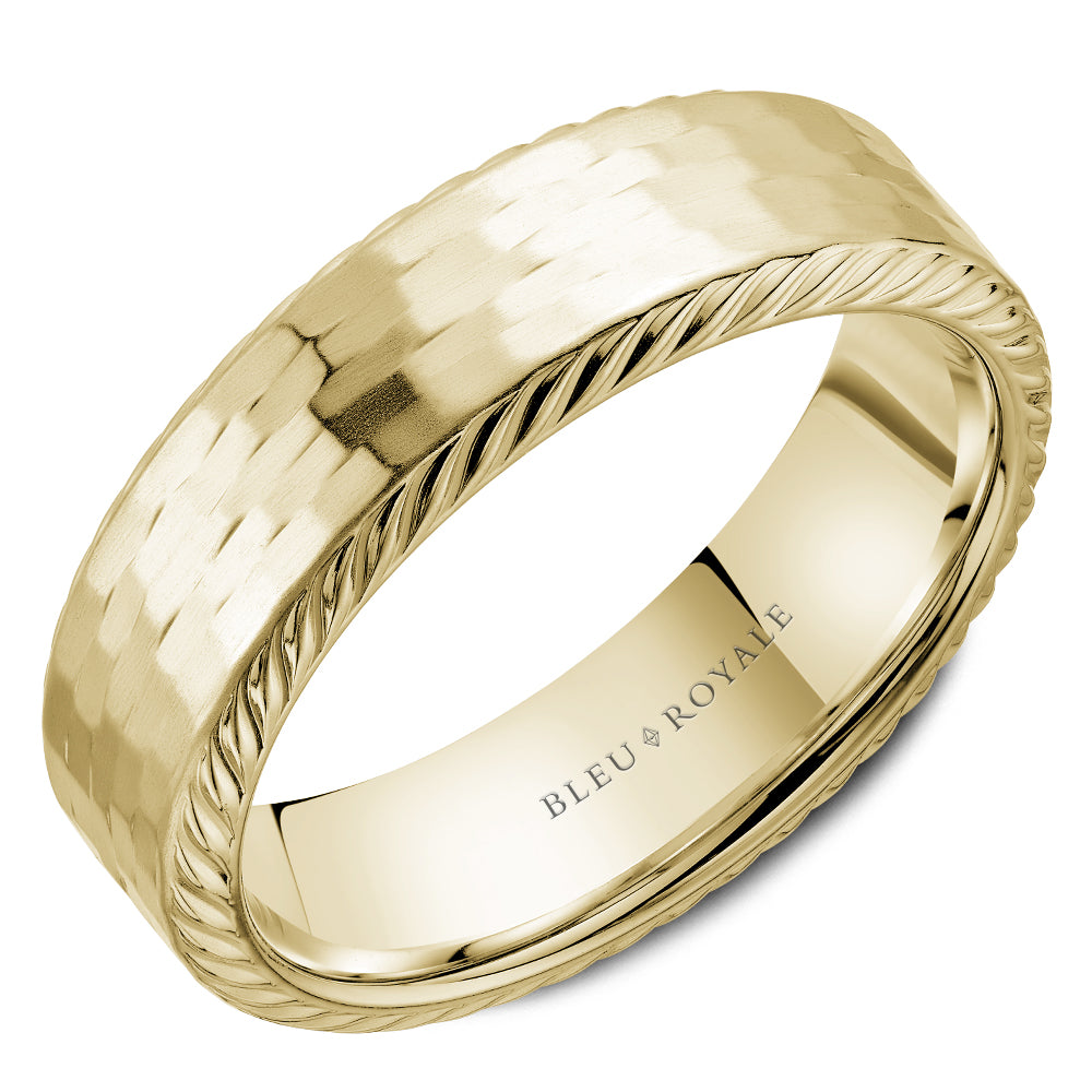 Bleu Royale Legacy Wedding Band 6.50mm Yellow 18k Gold