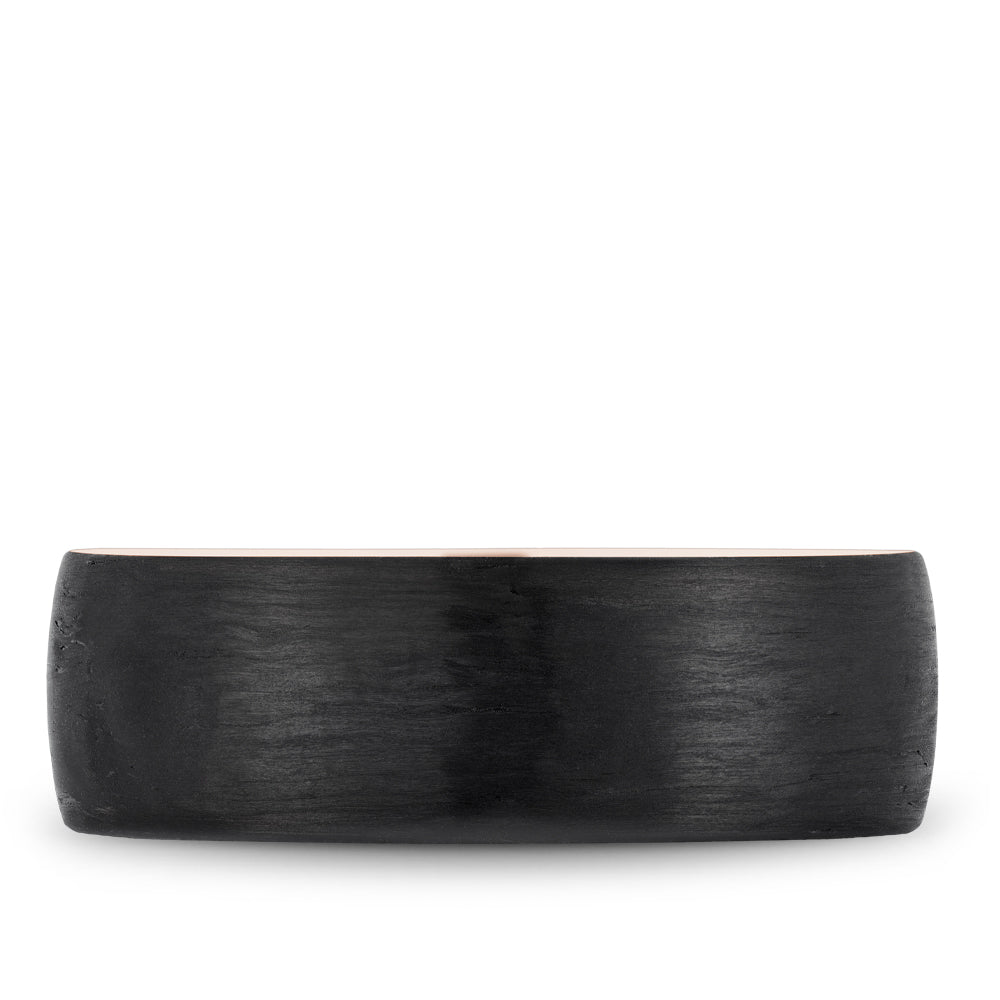 Bleu Royale Distinct Wedding Band 7.50mm 18k & Forged Carbon Fiber