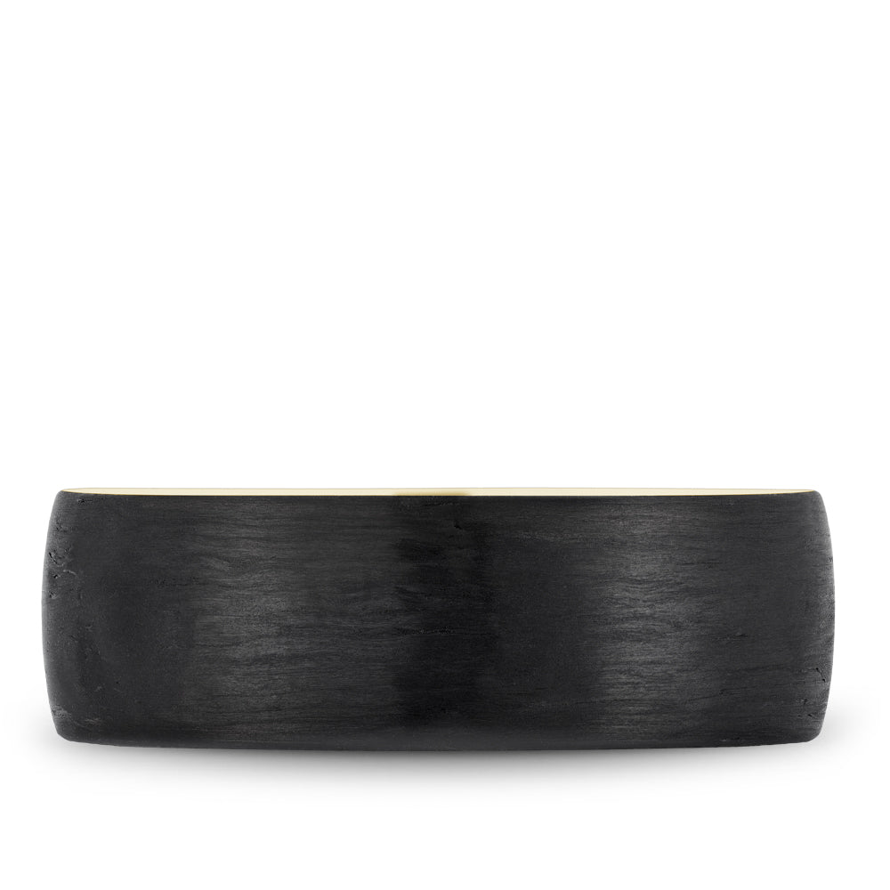 Bleu Royale Distinct Wedding Band 7.50mm 18k & Forged Carbon Fiber