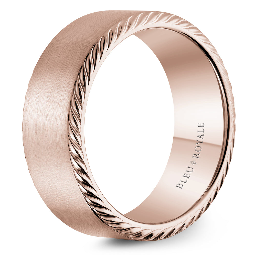 Bleu Royale Legacy Wedding Band 8.50mm Rose 18k Gold
