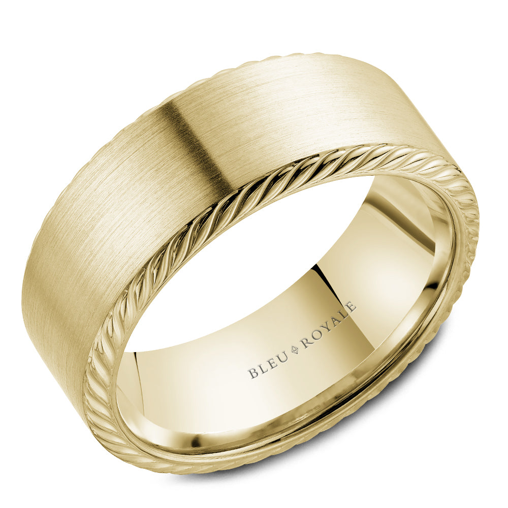 Bleu Royale Legacy Wedding Band 8.50mm Yellow 14k Gold