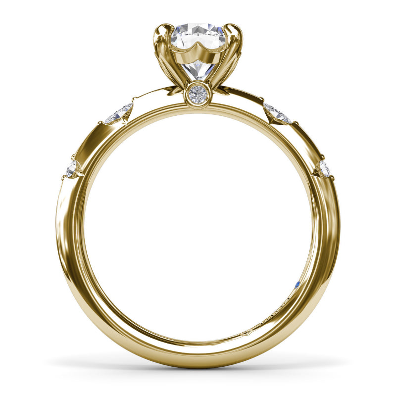 Fana Captivating Raindrop Diamond Engagement Ring