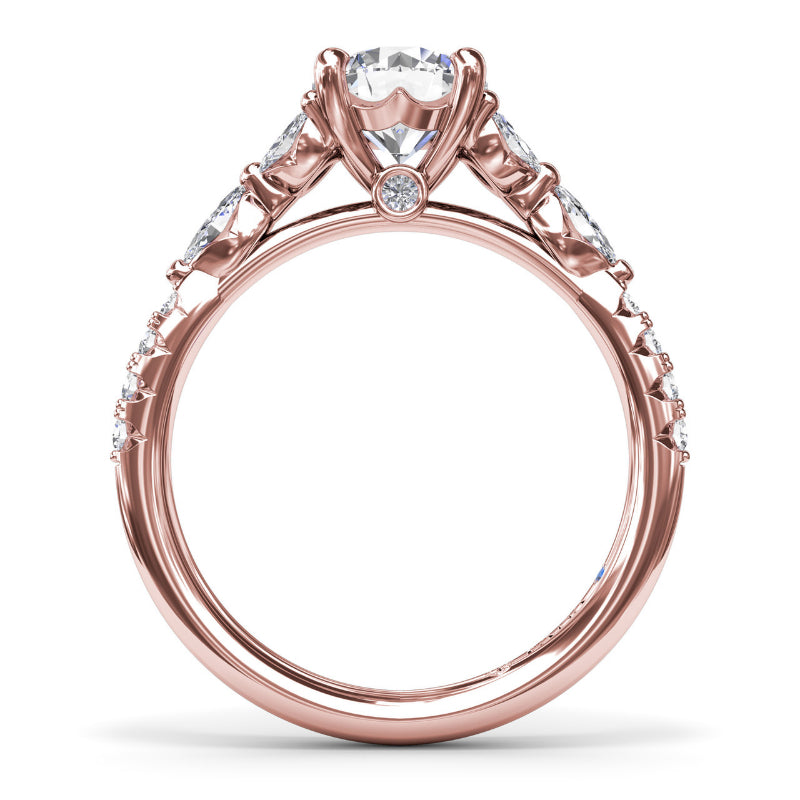 Fana Vintage Floral Diamond Engagement Ring