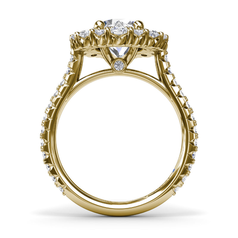 Fana Floral Cluster Diamond Engagement Ring