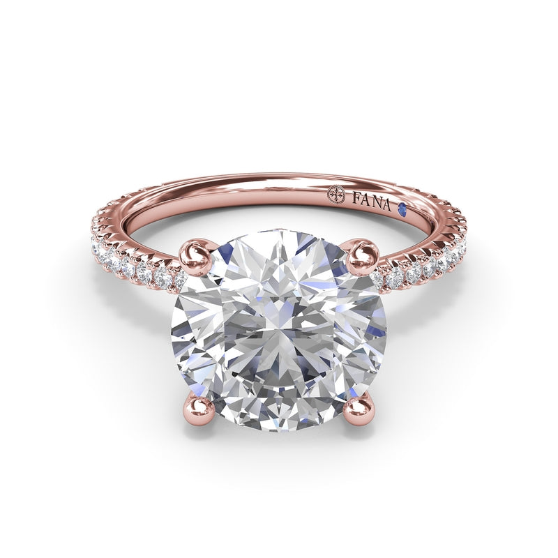 Fana Hidden Halo Diamond Engagement Ring